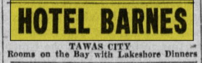 Hotel Barnes - June 1942 Ad